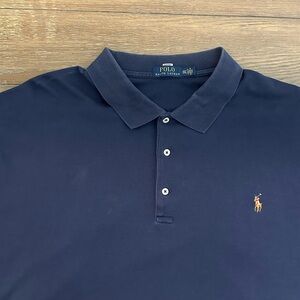 Polo by Ralph Lauren Men's Navy Short Sleeve Polo Shirt Size 4XLT